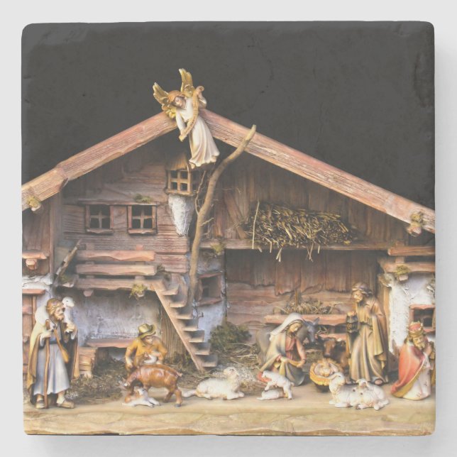 Julens nativitetscen stenunderlägg (Framsidan)