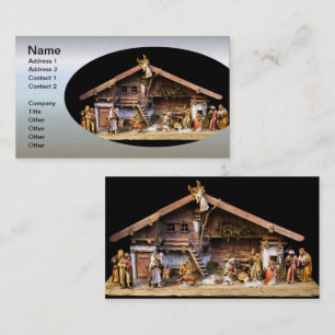 Julens nativitetscen visitkort