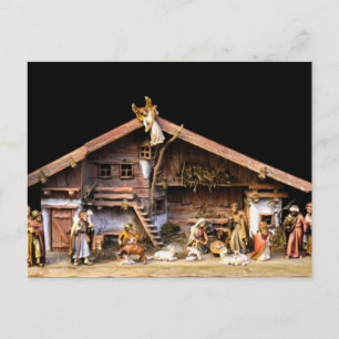 Julens nativitetscen vykort