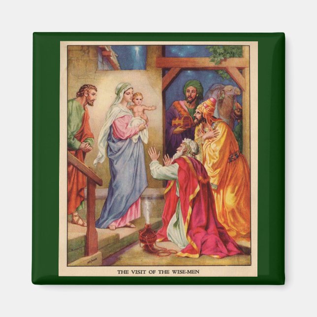 Julens nativitetscen Wisemen Magnet (Framsidan)