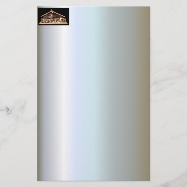 Julens nativitetsscen brevpapper (Framsida)