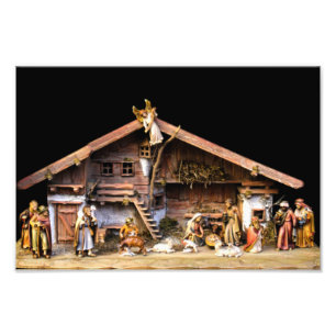Julens nativitetsscen fototryck