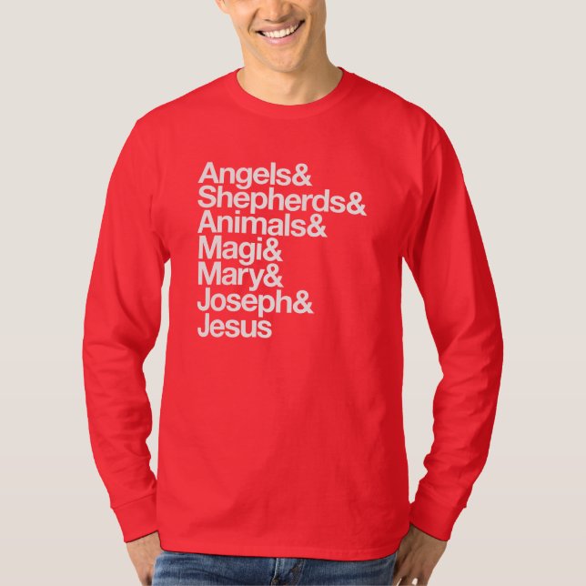 Julens Nativitetstecken - skjortan T Shirt (Framsida)