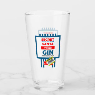 Julens Novelty Gin-etikett Glaskopp