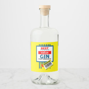 Julens Novelty Gin-etikett Spritflaskor Etikett