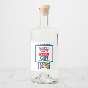 Julens Novelty Gin-etikett Spritflaskor Etikett