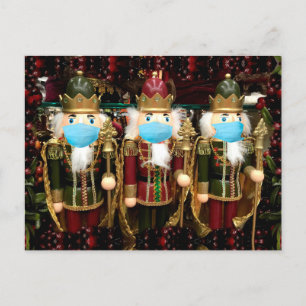 Julens Nutcracker Soldiers Mask Helg Vykort