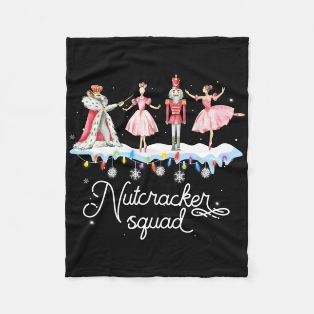 Julens Nutcracker Squad Ballet Dance Women Kids Fleecefilt (Framsidan)