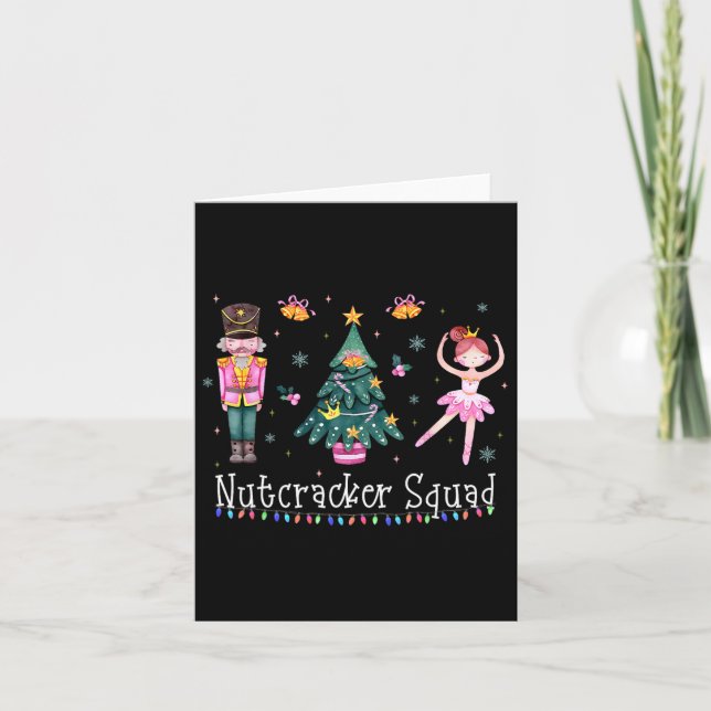Julens Nutcracker Squad Ballet Dance Women Kids Kort (Framsida)