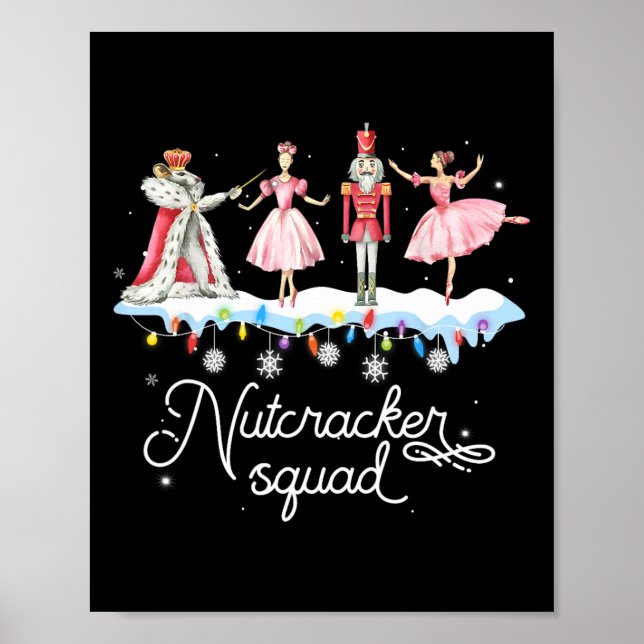 Julens Nutcracker Squad Ballet Dance Women Kids Poster (Framsidan)