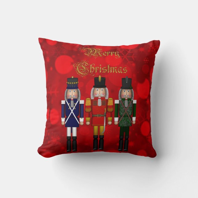 Julens Nutcracker Trio-Square Pillow Kudde (Framsida)
