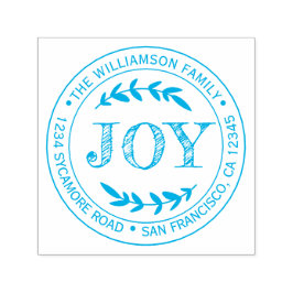 Julens nya år - Returadress för familjen Joy Självfärgande Stämpel