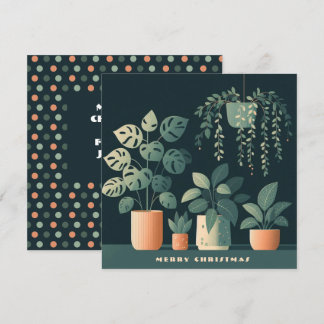 Julens Orange, Grönt, krukväxter Julkort