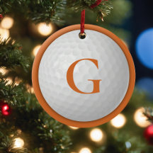 Julens Orange Monogram Golf Boll