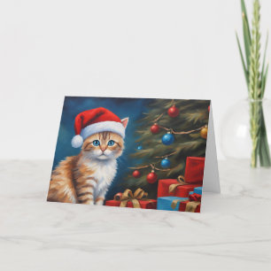 Julens Orange Tabby Kitten Helgkort