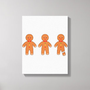 Julens pepparkaksgubbe canvastryck