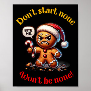 Julens Pepparkaksgubbe Funny Mad Julafton Poster