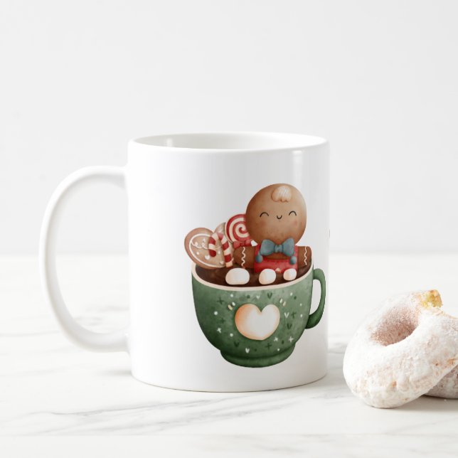 Julens Pepparkaksgubbe Kaffe Mugg (Med munk)