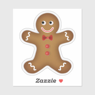 Julens Pepparkaksgubbe Kontursymbol Klistermärken