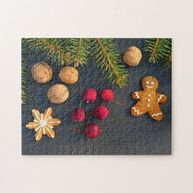 Julens pepparkaksgubbe-pussel pussel (Horisontell)