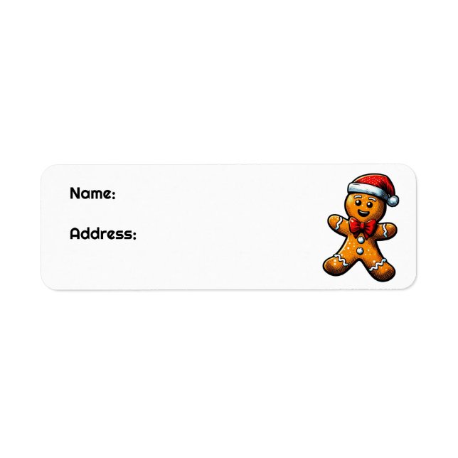 Julens Pepparkaksgubbe Returadress Returadress Etikett (Framsidan)