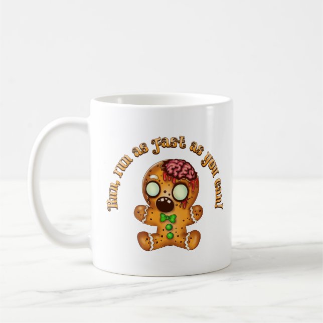 Julens Pepparkaksgubbe Zombie Kaffemugg (Vänster)