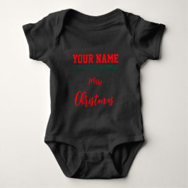 Julens personlig Baby Jersey Bodydräkt svart T Shirt
