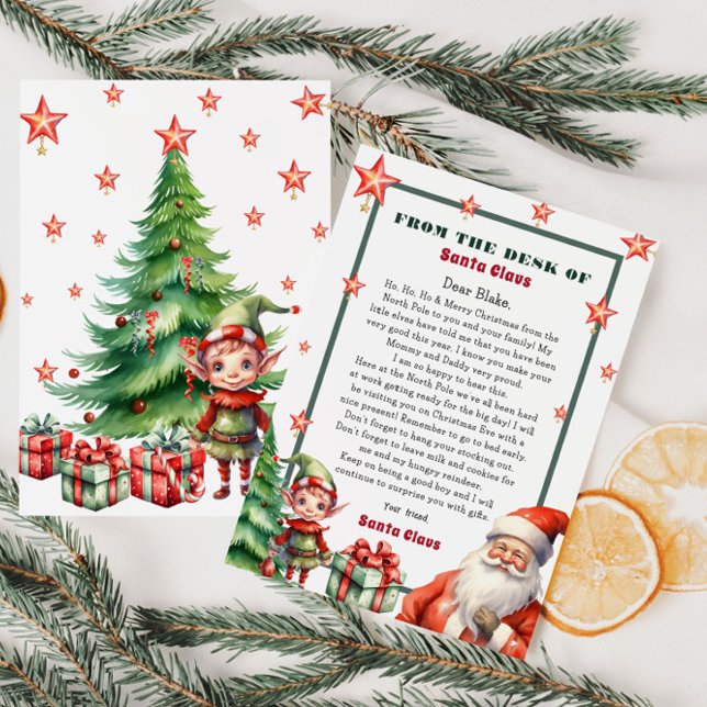 Julens Personlig brev från Santa de la Elf Inbjudningar (Skapare uppladdad)
