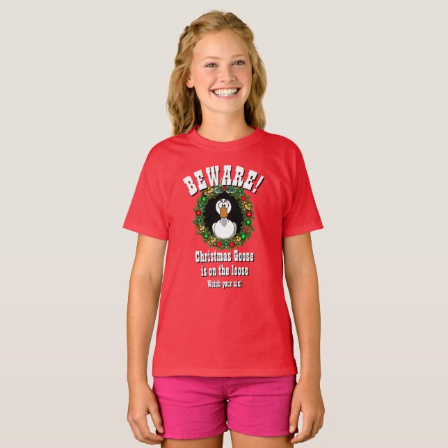 Julens Personlig GER CHRISTMAS GOOSE LOOSE T Shirt (Hel framsida)