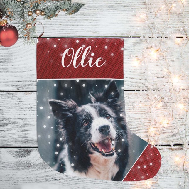 Julens Personlig Pet Bild Stocking Stor Julstrumpa (Skapare uppladdad)