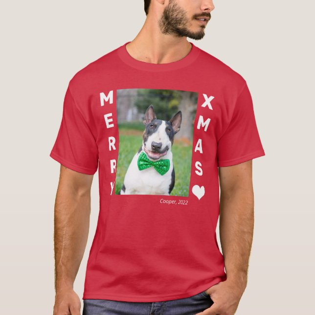 Julens Personlig Pet Photo T Shirt (Framsida)