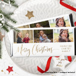 Julens Personlig Photo Collage Chocolate<br><div class="desc">Ge är en utsökt julklapp för den speciella chokladchokladen i extra med den vackra personligen Hershey pub! Svällning med tre fotosektioner, God jul i den festive guld folie av modern kalligrafi och område för din personliga textanpassning på framsidan och baksidan. Lätt att lägg till bild mallar, klicka bara på knappen...</div>