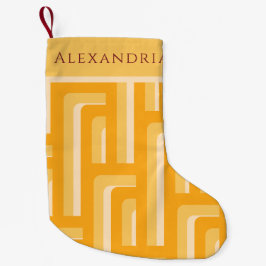 Julens Personlig Retro Geometric Liten Julstrumpa