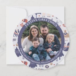 Julens Personlig Skandinavian Nordic Forest Julkort