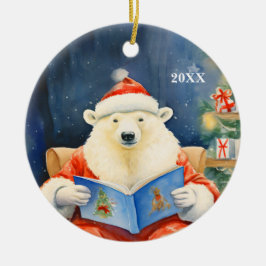 Julens Polar Bear Anpassa datum Ornament