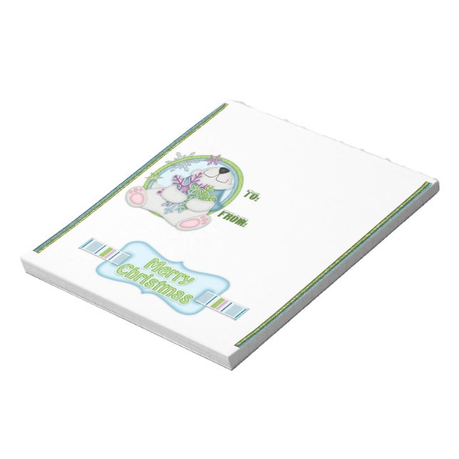 Julens Polar Bear Candy Pub Wrappers Gift Favor Anteckningsblock (Roterad)