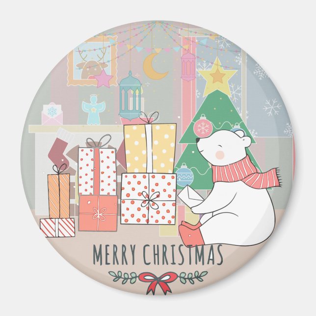 Julens Polar Bear Magnet (Framsidan)