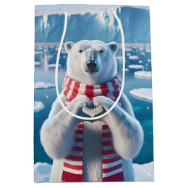 Julens Polar Björn med Tassar i hjärtform