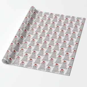 Julens polar med candy cane presentpapper