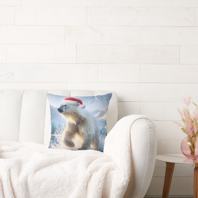 Julens Polar med julklapp Kudde (Soffa)