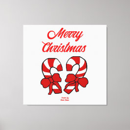 Julens Polkagrisar, arbetsyta Canvastryck