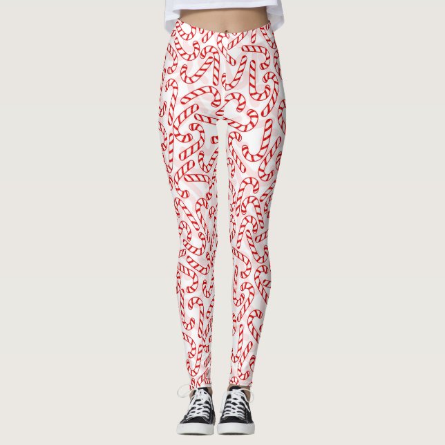 Julens Polkagrisar. Leggings (Framsida)
