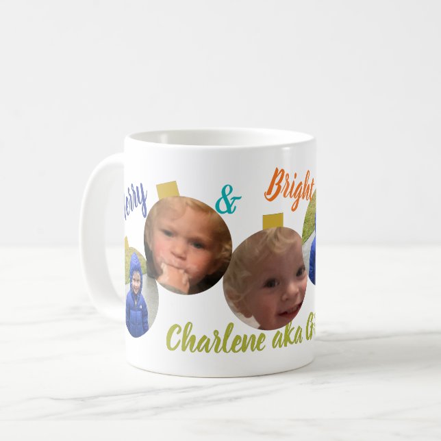 Julens prydnadsfoto kaffemugg (Framsida vänster)