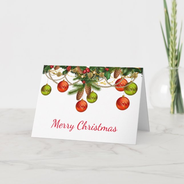 Julens prydnadsjulkort helgkort (Framsida)