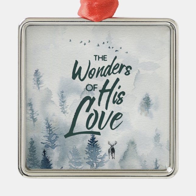 Julens Religiösa Hans Kärlek Blesings underverk Julgransprydnad Metall (Framsidan)