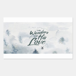 Julens Religiösa Hans Kärlek Blesings underverk Rektangulärt Klistermärke