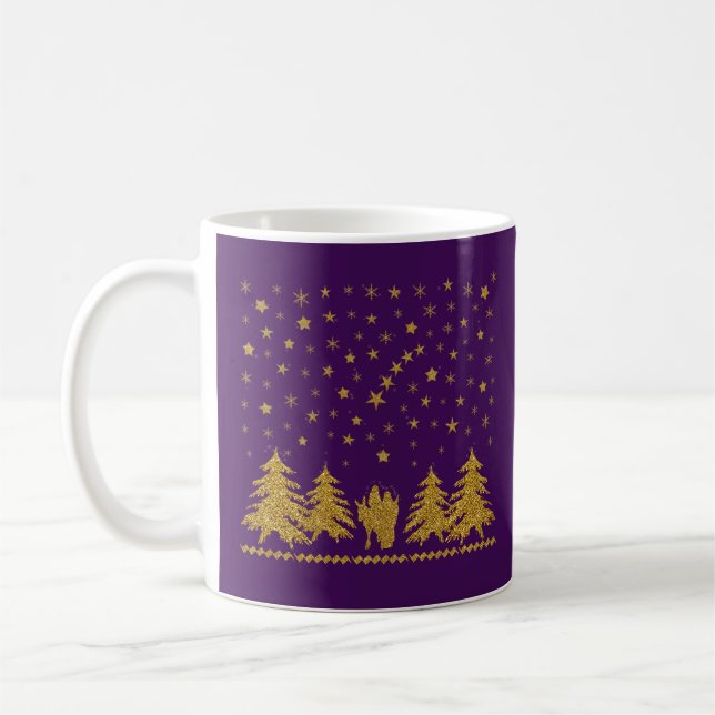 Julens religiösa jungfru Maria, St. Josef, Jesus Kaffemugg (Vänster)