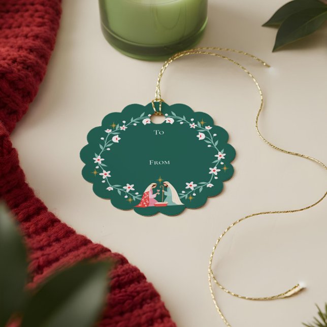 Julens Religiösa Nativitetsstjärna i Betlehem Gåvor Etiketter (Christmas Religious Nativity Star Of Bethlehem Favor Tags)