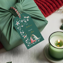 Julens Religiösa Nativitetsstjärna i Betlehem Presentetikett