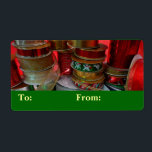 Julens Ribbon Helgdag Red och Guld Fraktsedel<br><div class="desc">Jag dekorerar presenter i kärlek, och jag anser att det är några av de mest festliga föremålen i huset att stänga in papper, vävnad och rosett band. I bild finns runor med söt julband. Kolla in vår affär om du vill ha mer design med julbokor och rosett band och andra...</div>